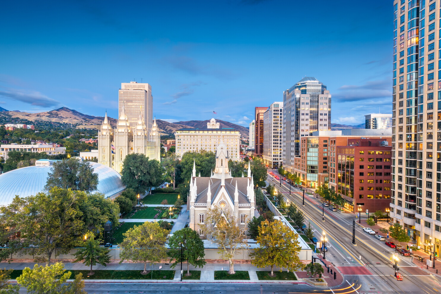 A city view of Salt Lake City, Utah.