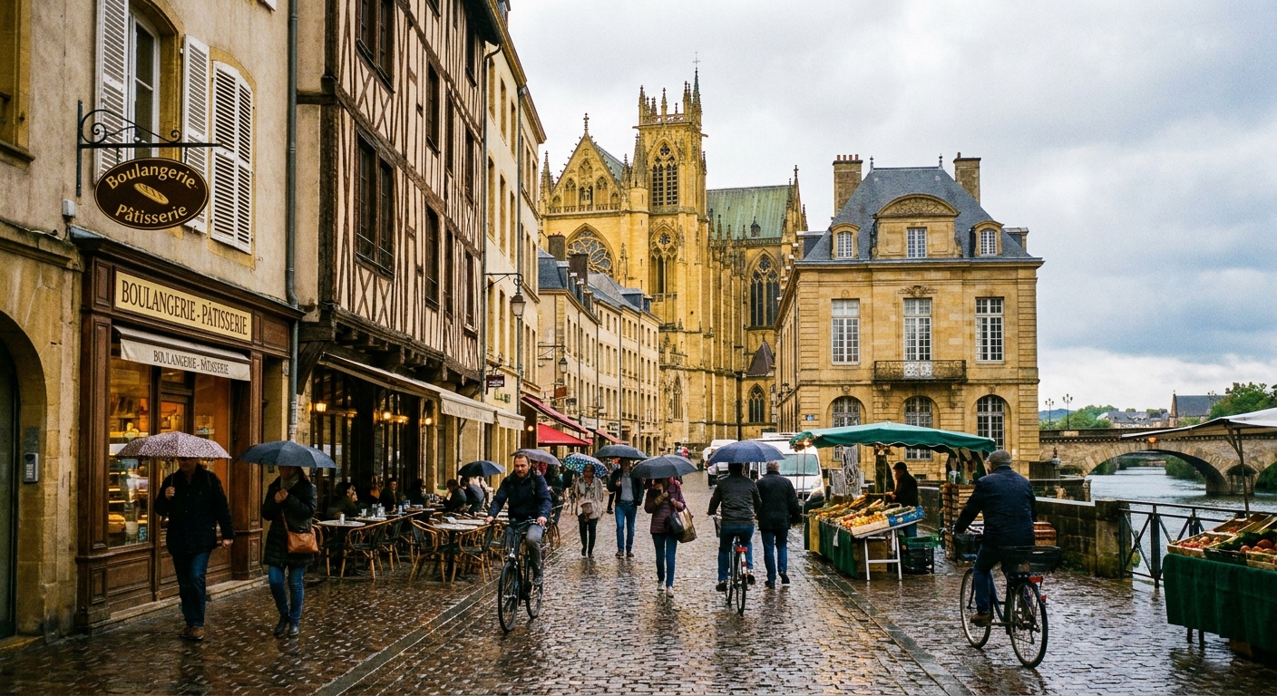 A street-level view in Metz, France.