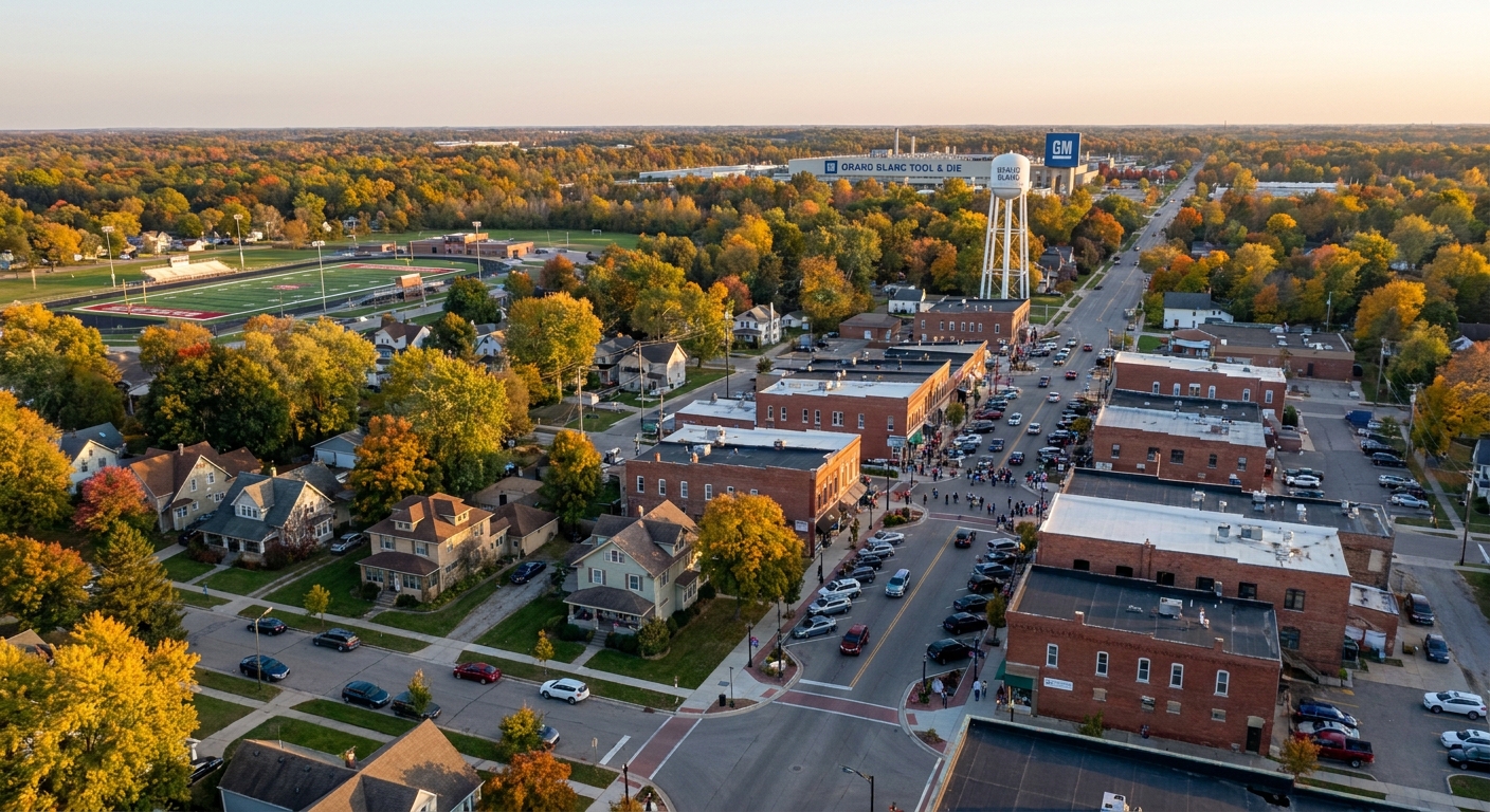 A view of Grand Blanc, Michigan.